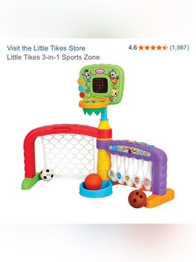 Little tikes 3-in-1 Sports Zone Kids Activity